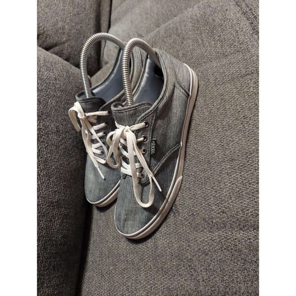 Vans Off The Wall Womens Old Skool Gray Low Top Lace Up Canvas Sneakers Size 8 - Picture 2 of 7